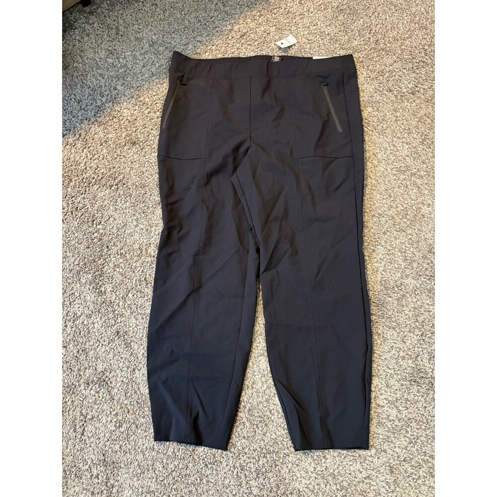 Lane Bryant Womens Pants On The Go Collection Black Ankle Stretch Size 20 NWT